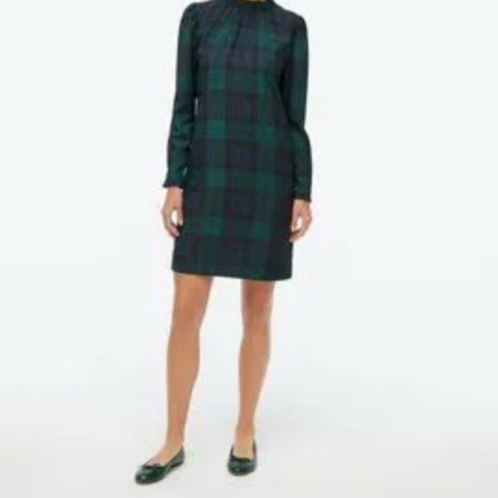 JCrew Plaid Long Sleeve Dress